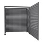 Slat Pool Pump Cover 600 x 1594 x 1500mm Granite Single Door No Lid