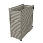 Slat Pool Pump Cover 600 x 1594 x 1500mm Birch Single Door No Lid