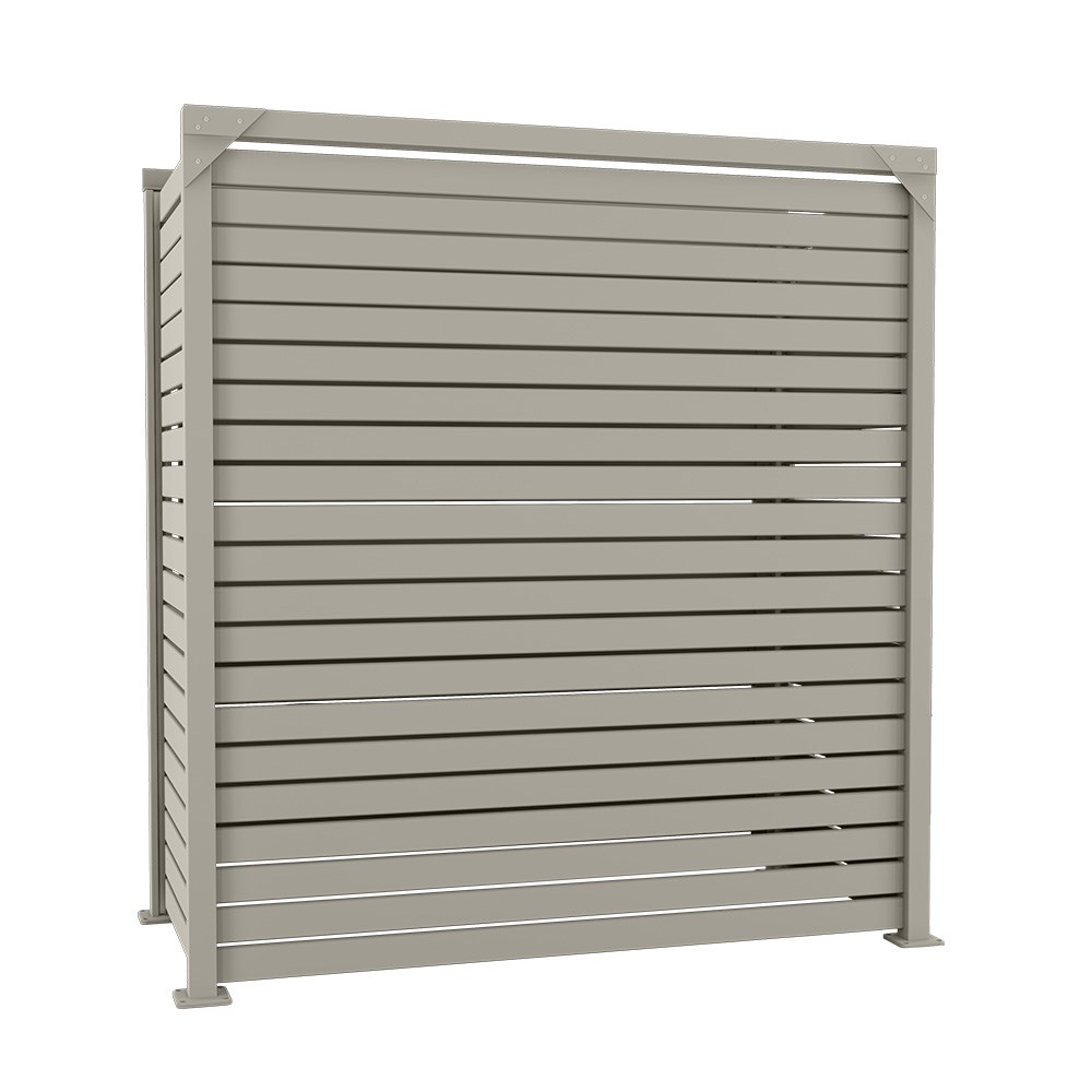 Slat Pool Pump Cover 600 x 1594 x 1500mm Birch Single Door No Lid