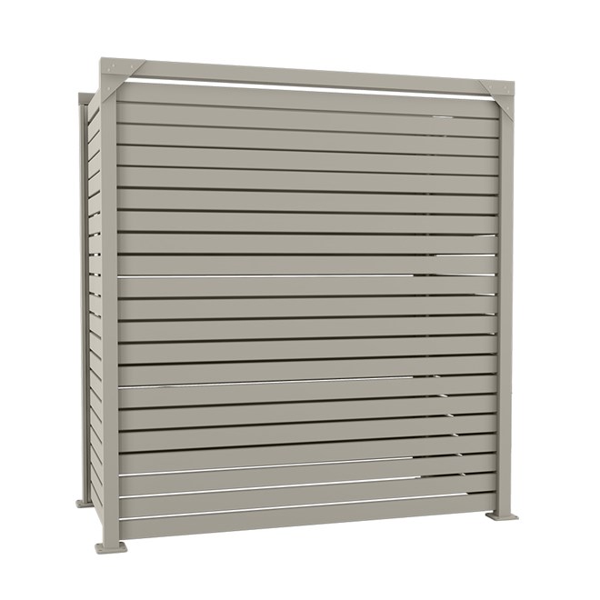 Slat Pool Pump Cover 600 x 1594 x 1500mm Birch Single Door No Lid