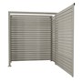 Slat Pool Pump Cover 600 x 1594 x 1500mm Birch Single Door No Lid