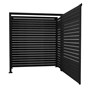 Slat Pool Pump Cover 600 x 1594 x 1500mm Gun Metal Grey Single Door No Lid