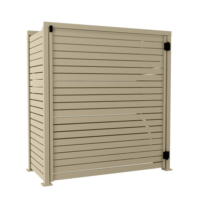 Slat Pool Pump Cover 600 x 1594 x 1500mm Merino Single Door No Lid