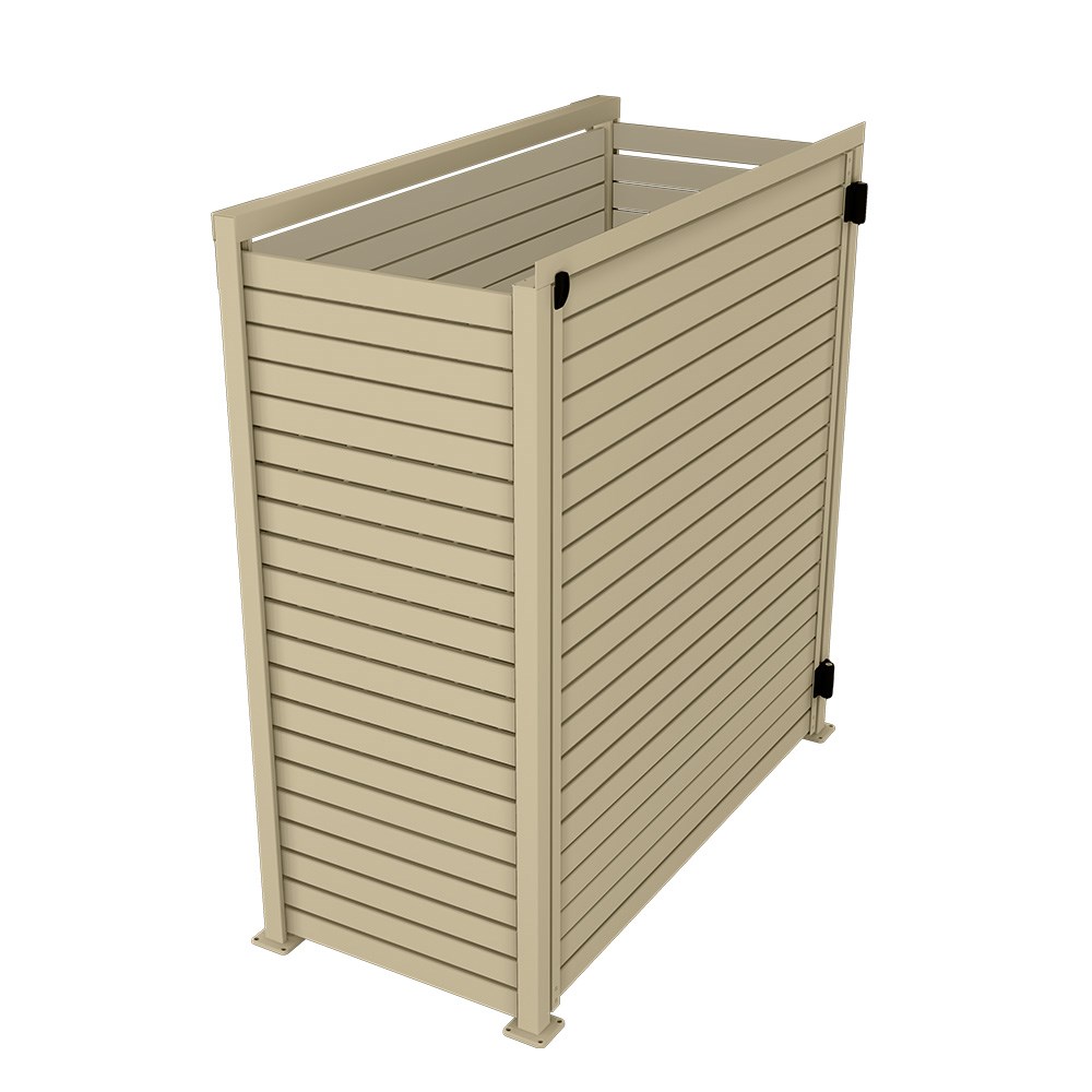 Slat Pool Pump Cover 600 x 1594 x 1500mm Merino Single Door No Lid