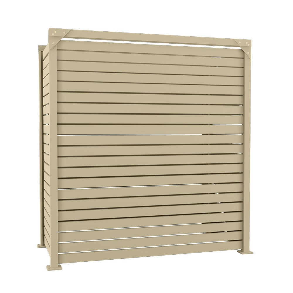 Slat Pool Pump Cover 600 x 1594 x 1500mm Merino Single Door No Lid