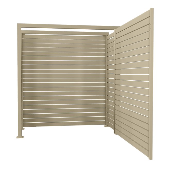 Slat Pool Pump Cover 600 x 1594 x 1500mm Merino Single Door No Lid
