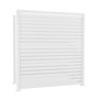 Slat Pool Pump Cover 600 x 1594 x 1500mm White Single Door No Lid