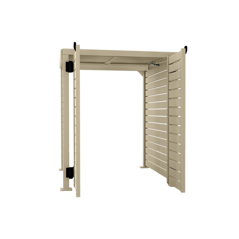 Slat Pool Pump Cover 1150 x 1204 x 982mm Merino Double Door With Lid