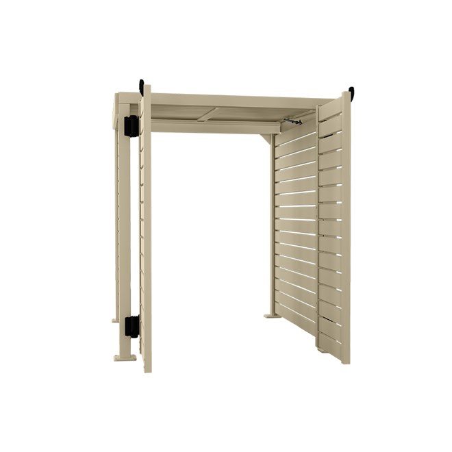 Slat Pool Pump Cover 1150 x 1204 x 982mm Merino Double Door With Lid