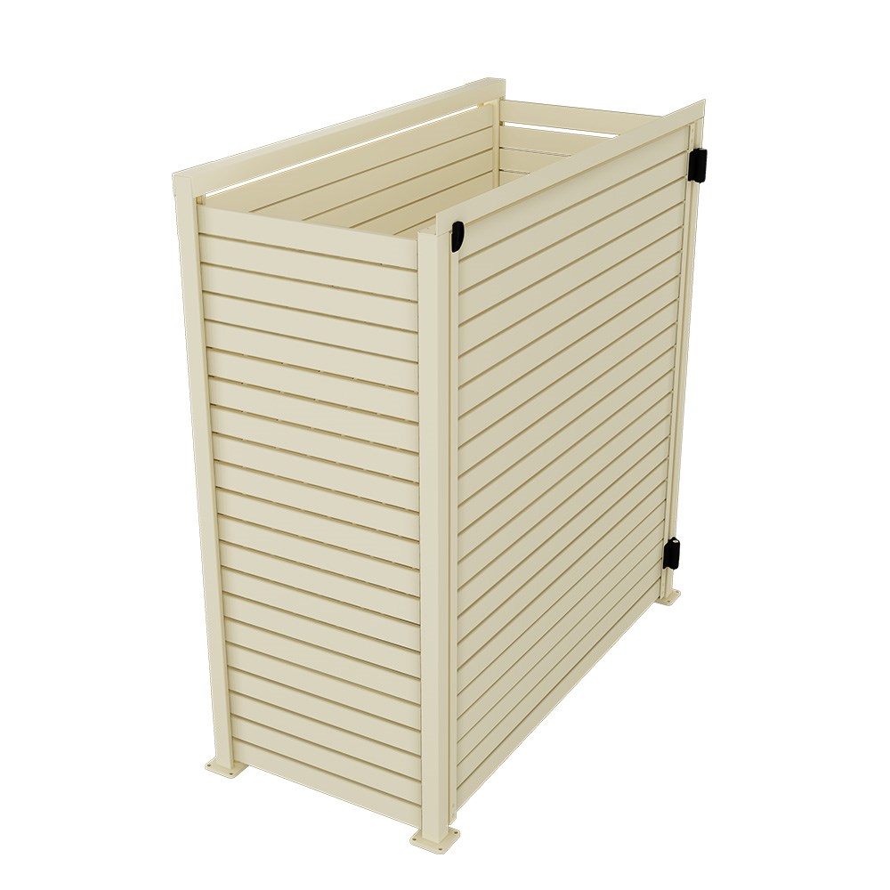 Slat Pool Pump Cover 600 x 1594 x 1500mm Primrose Single Door No Lid