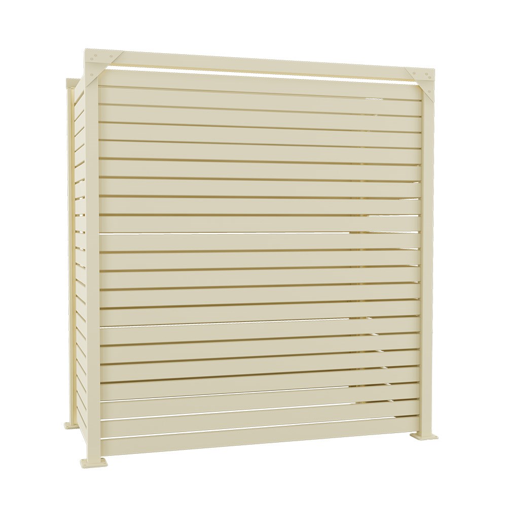 Slat Pool Pump Cover 600 x 1594 x 1500mm Primrose Single Door No Lid