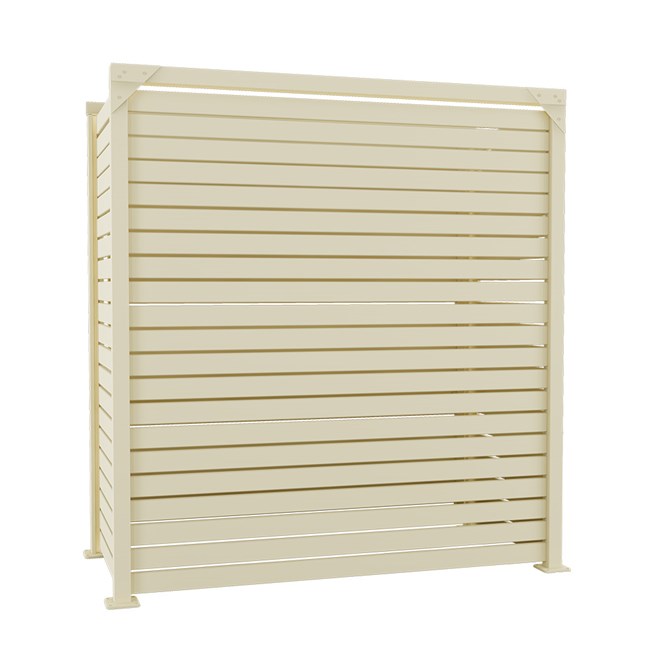 Slat Pool Pump Cover 600 x 1594 x 1500mm Primrose Single Door No Lid