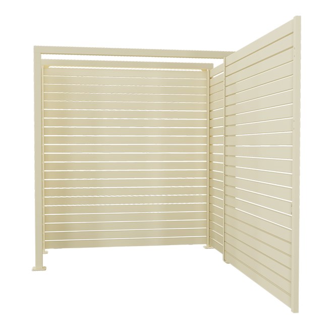 Slat Pool Pump Cover 600 x 1594 x 1500mm Primrose Single Door No Lid