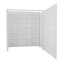 Slat Pool Pump Cover 600 x 1594 x 1500mm Off White Single Door No Lid