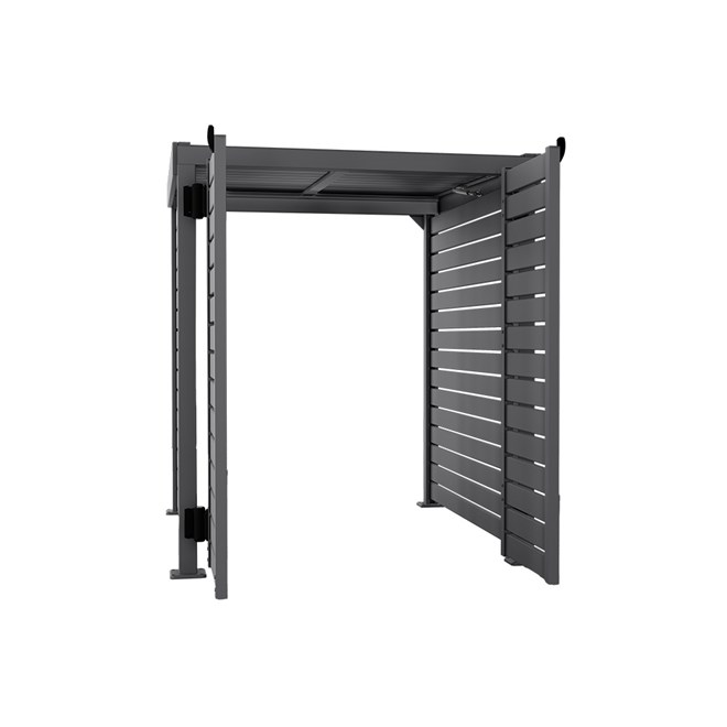 Slat Pool Pump Cover 1200 x 1134 x 982mm Granite Double Door With Lid