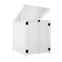 Slat Pool Pump Cover 1150 x 1204 x 982mm White Double Door With Lid