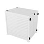 Slat Pool Pump Cover 1150 x 1204 x 982mm White Double Door With Lid