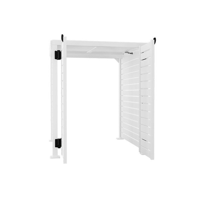 Slat Pool Pump Cover 1150 x 1204 x 982mm White Double Door With Lid