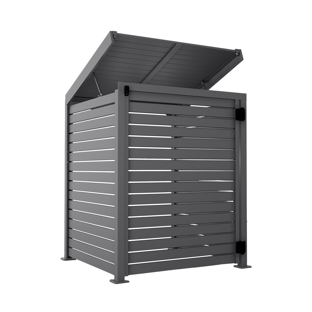 Slat Pool Pump Cover 1000 x 1204 x 916mm Granite Single Door With Lid