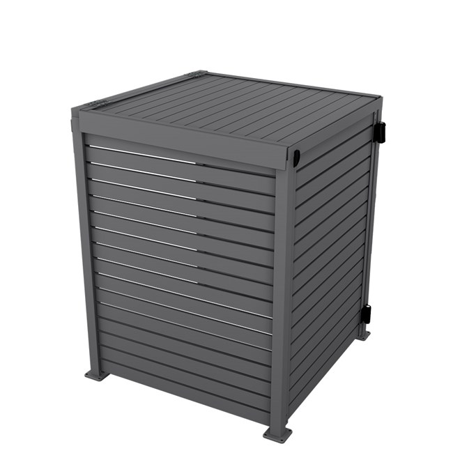 Slat Pool Pump Cover 1000 x 1204 x 916mm Granite Single Door With Lid