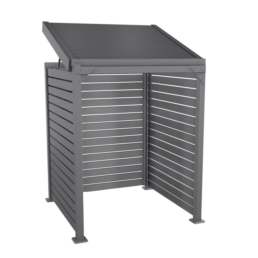 Slat Pool Pump Cover 1000 x 1204 x 916mm Granite Single Door With Lid