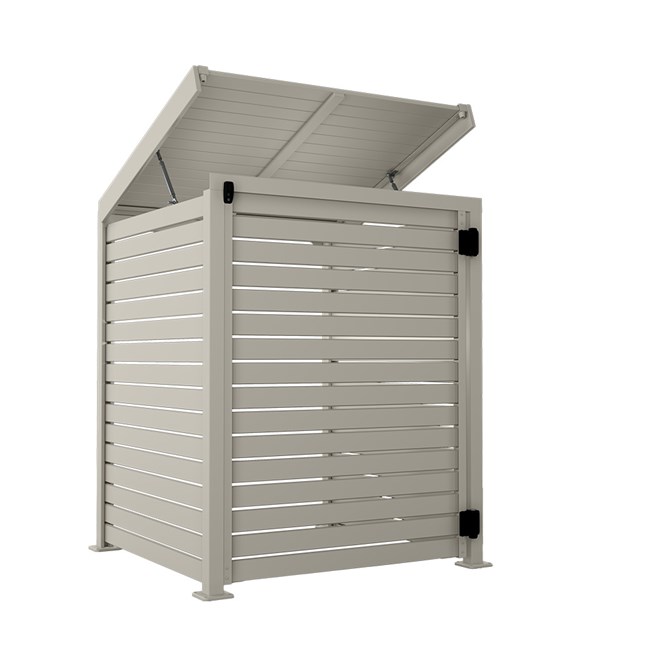 Slat Pool Pump Cover 1000 x 1204 x 916mm Birch Single Door With Lid