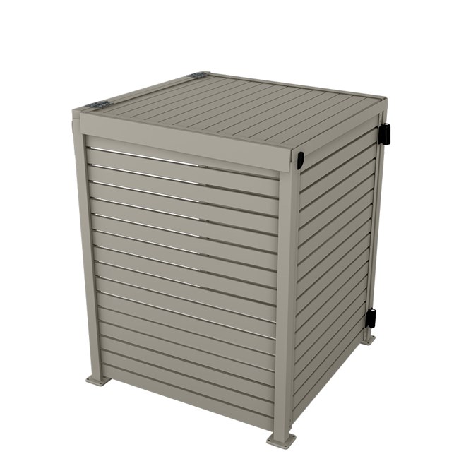 Slat Pool Pump Cover 1000 x 1204 x 916mm Birch Single Door With Lid