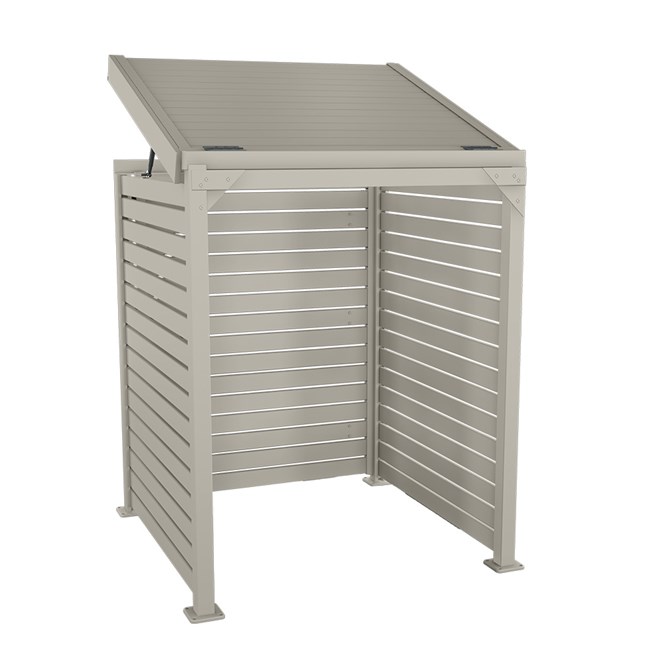 Slat Pool Pump Cover 1000 x 1204 x 916mm Birch Single Door With Lid