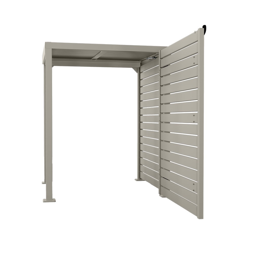 Slat Pool Pump Cover 1000 x 1204 x 916mm Birch Single Door With Lid