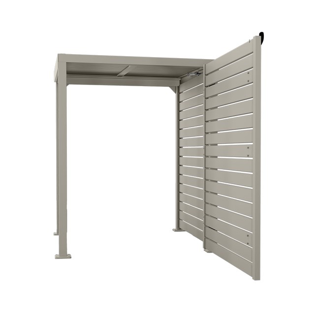 Slat Pool Pump Cover 1000 x 1204 x 916mm Birch Single Door With Lid