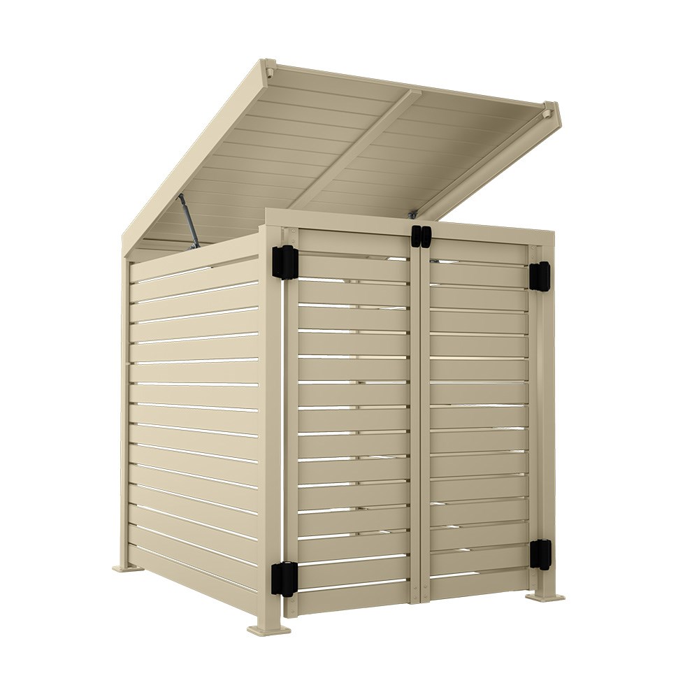 Slat Pool Pump Cover 1200 x 1134 x 982mm Merino Double Door With Lid