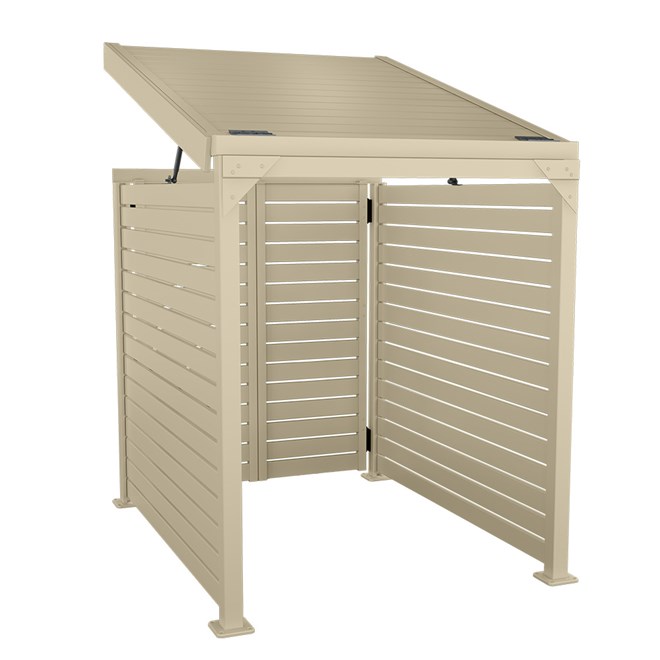 Slat Pool Pump Cover 1200 x 1134 x 982mm Merino Double Door With Lid