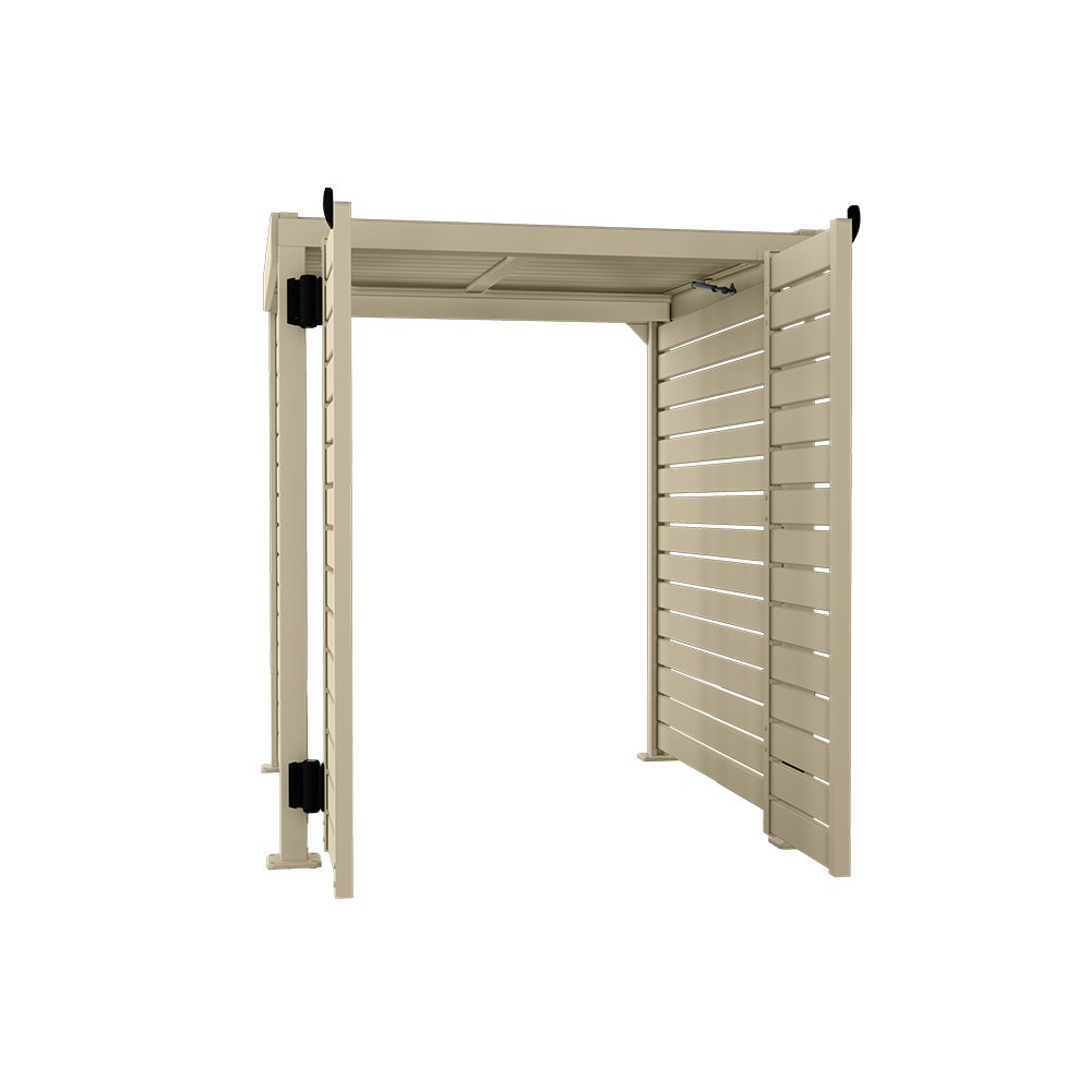 Slat Pool Pump Cover 1200 x 1134 x 982mm Merino Double Door With Lid