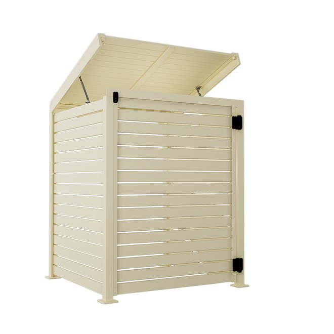 Slat Pool Pump Cover 1000 x 1204 x 916mm Primrose Single Door With Lid