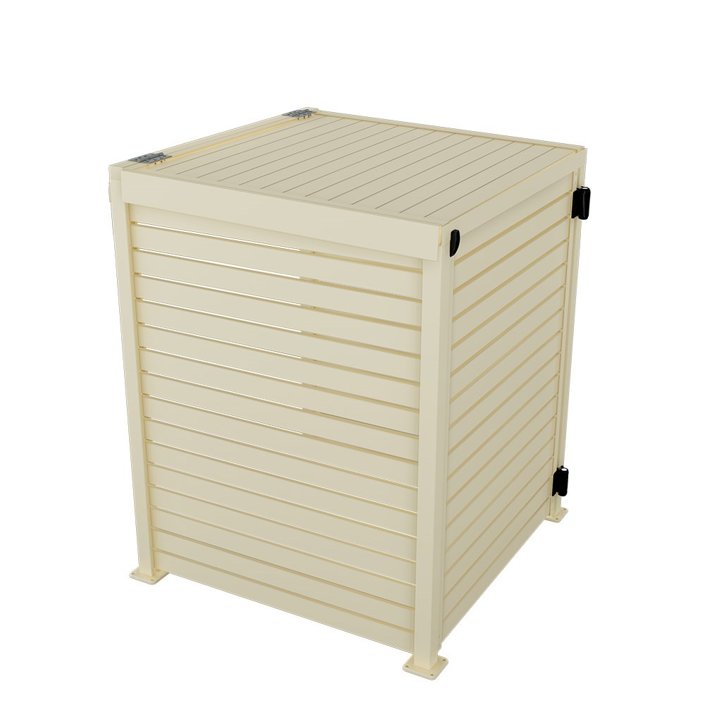 Slat Pool Pump Cover 1000 x 1204 x 916mm Primrose Single Door With Lid