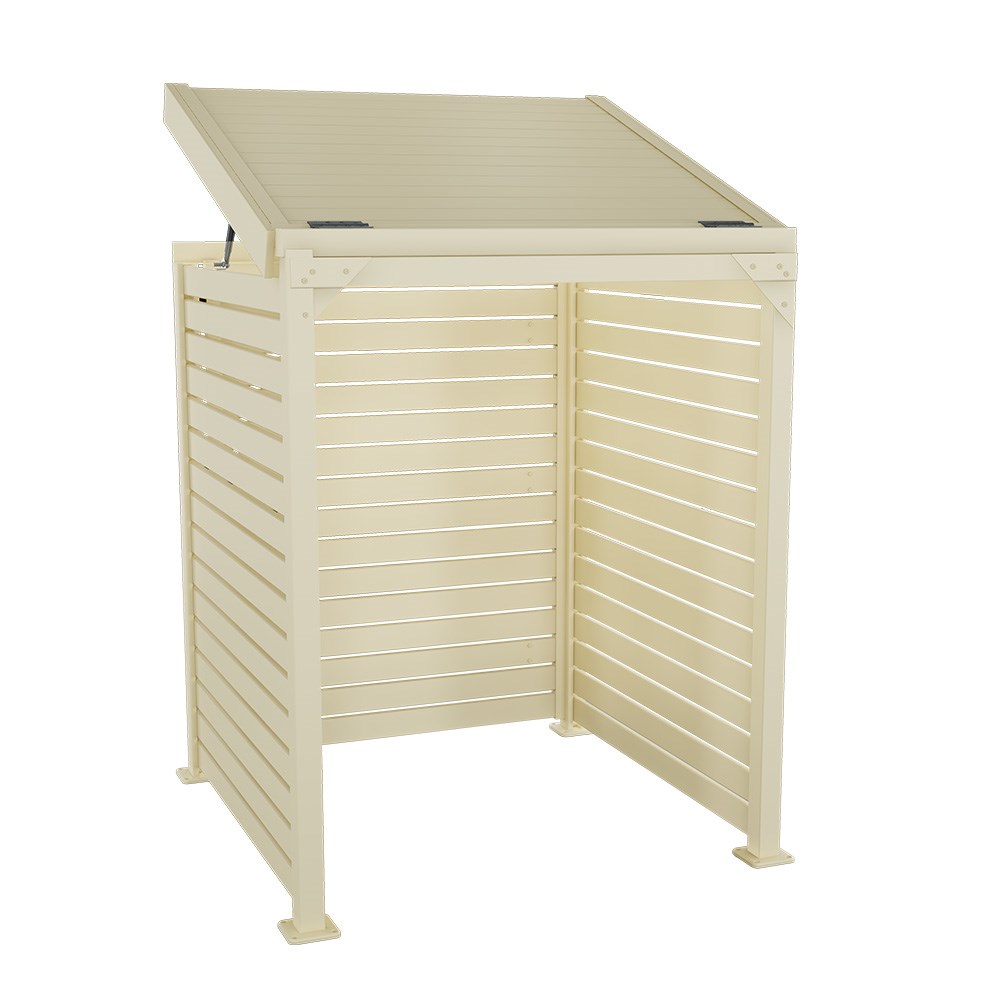 Slat Pool Pump Cover 1000 x 1204 x 916mm Primrose Single Door With Lid