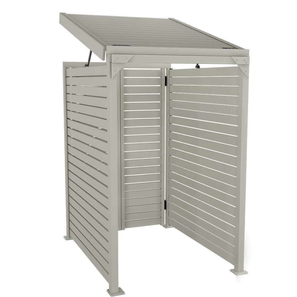 Slat Pool Pump Cover 1200 x 1489 x 982mm Birch Double Door With Lid