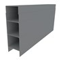 Aluminium Plinth Overcast 150x50x3120mm