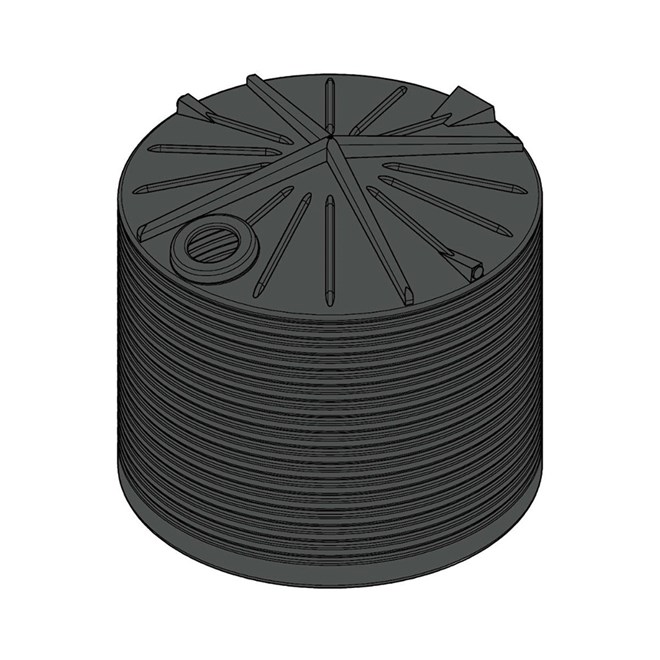 Round Poly Tank 13638L Heritage Red