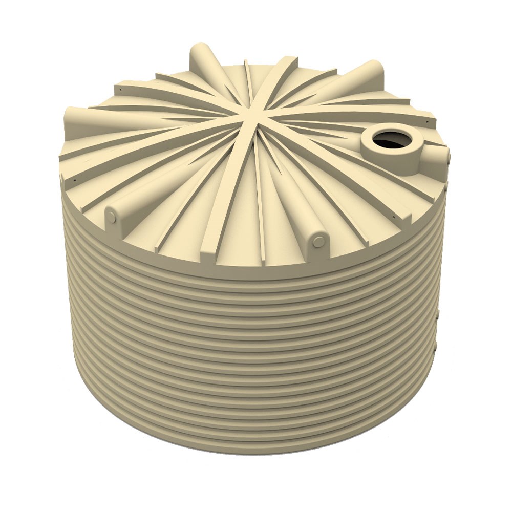 Round Poly Tank 25000L Bronze Olive