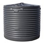 Corrugated Round Poly Water Tank 13500L Black