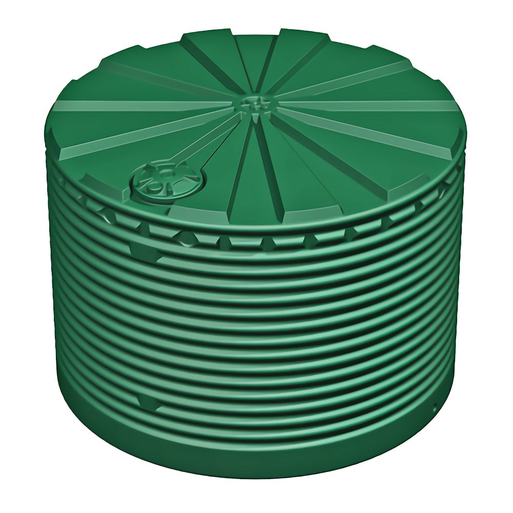 Corrugated Round Poly Water Tank 27000L Wheat