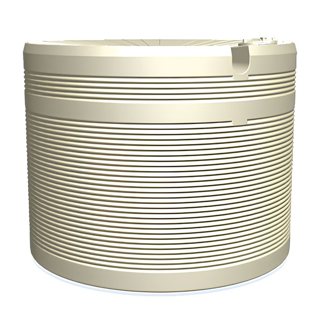 Corrugated Round Poly Water Tank 50050L Gull Grey