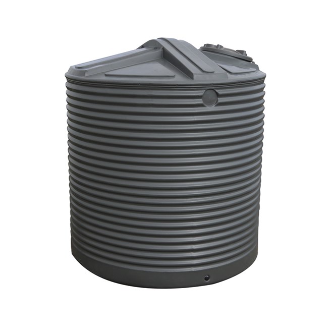 Corrugated Round Water Tank 5400L Slate Grey