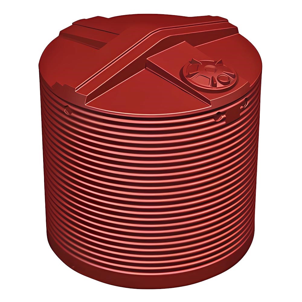 Corrugated Round Poly Water Tank 8000L Off White