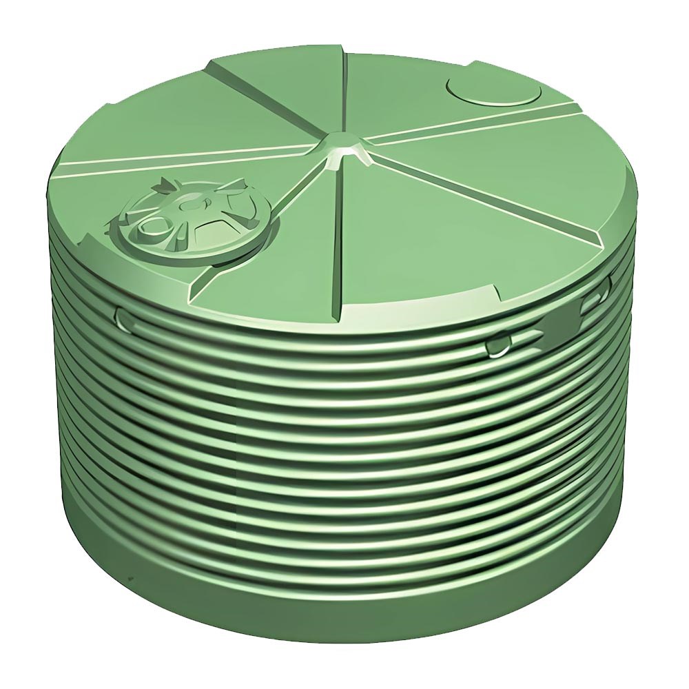 Corrugated Squat Poly Water Tank 4500L Beige