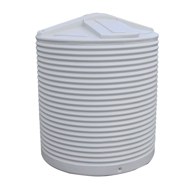 Corrugated Tall Round Water Tank 4500L Mountain Blue