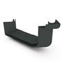 Quad Gutter Low Front 115 External Two Piece Cast Angle 90° Gun Metal Grey