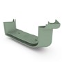 Quad Gutter Low Front 115 External Two Piece Cast Angle 90° Mist Green