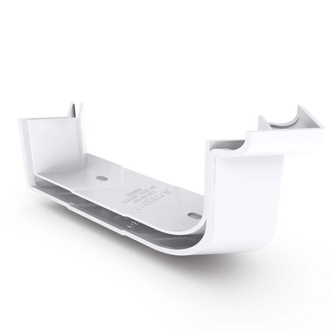 Quad Gutter Low Front 115 External Two Piece Cast Angle 90° Off White